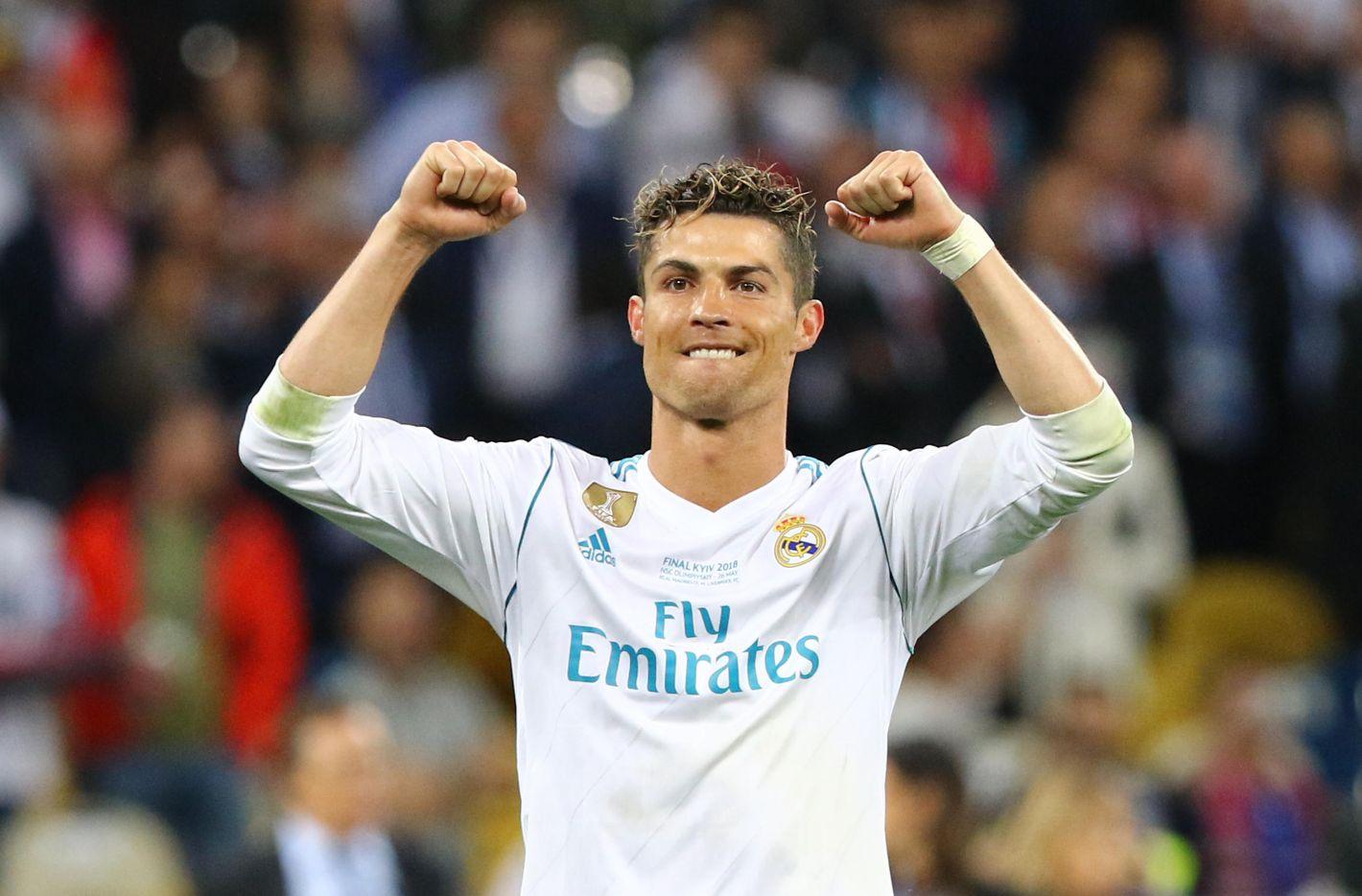 Cristiano Ronaldo of Real Madrid reacts after win the UEFA Champions League Final 2018 game against Liverpool at NSC