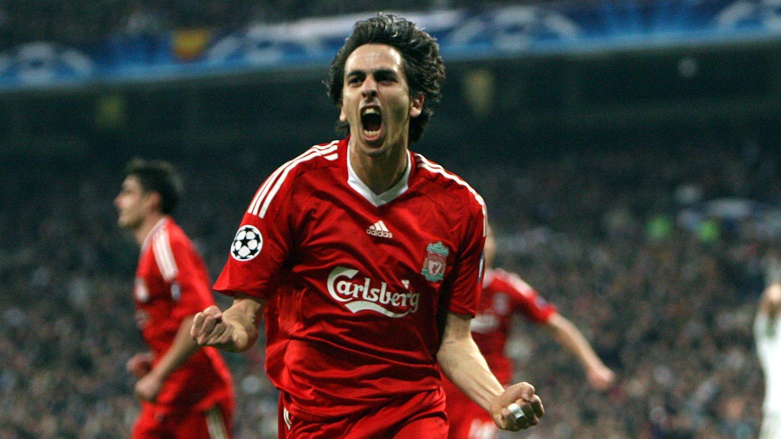 Yossi Benayoun celebrates scoring against Real Madrid