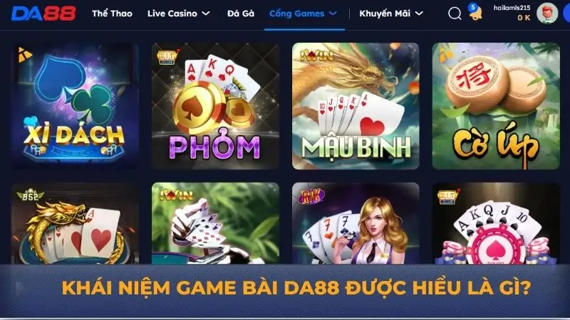 Game bài DA88 – Sân chơi đẳng cấp dành cho cao thủ