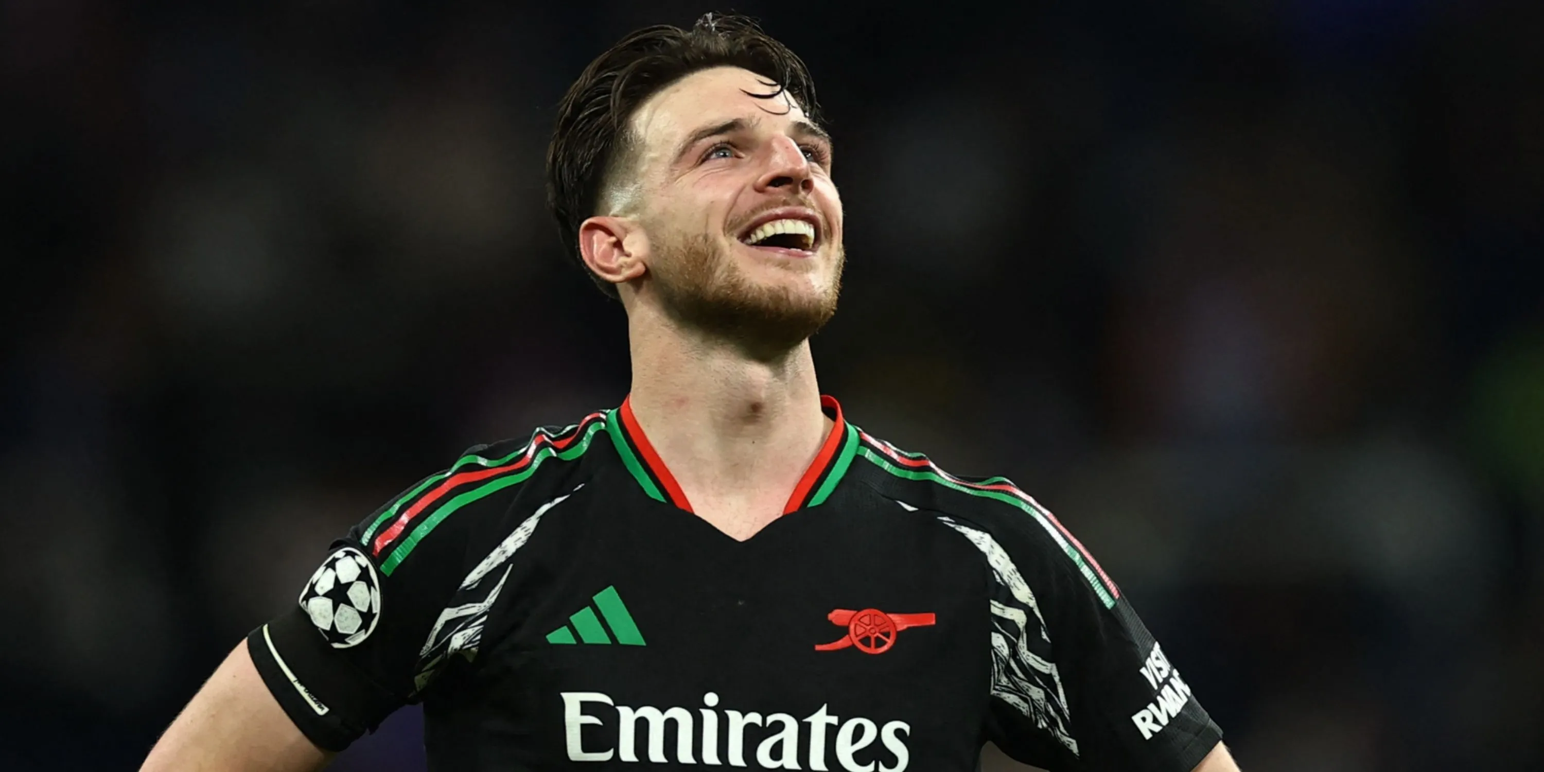 Tiền vệ Declan Rice ăn mừng bàn thắng trong màu áo Arsenal