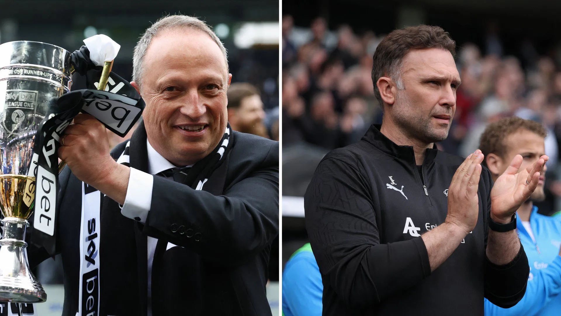 Chủ tịch David Clowes và HLV John Eustace thảo luận về tương lai Derby County