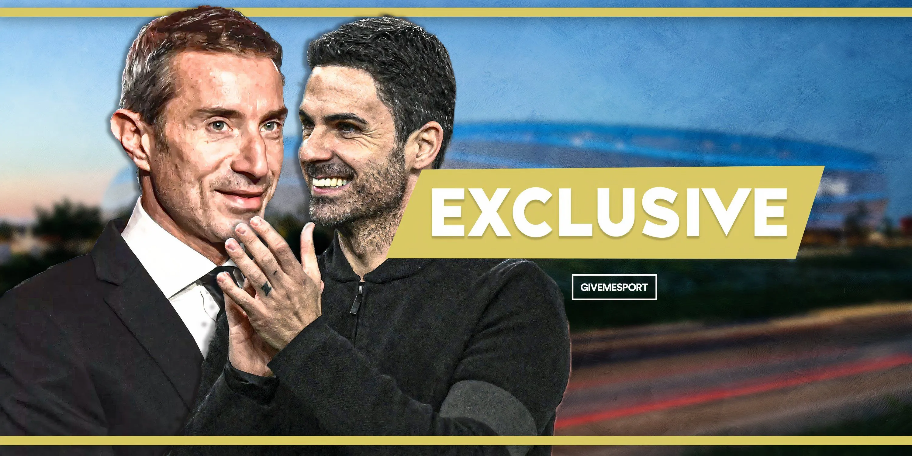 Giám đốc thể thao Arsenal và HLV Mikel Arteta thảo luận