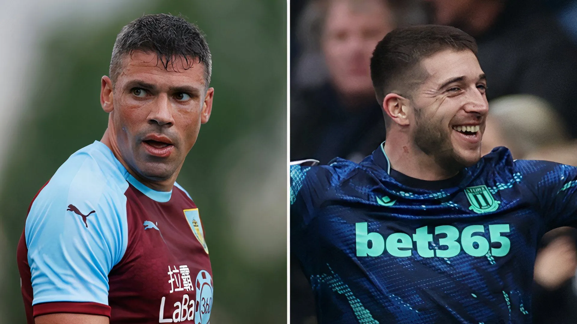 Jon Walters và Lynden Gooch của Stoke City, minh họa cho việc tái thiết đội hình