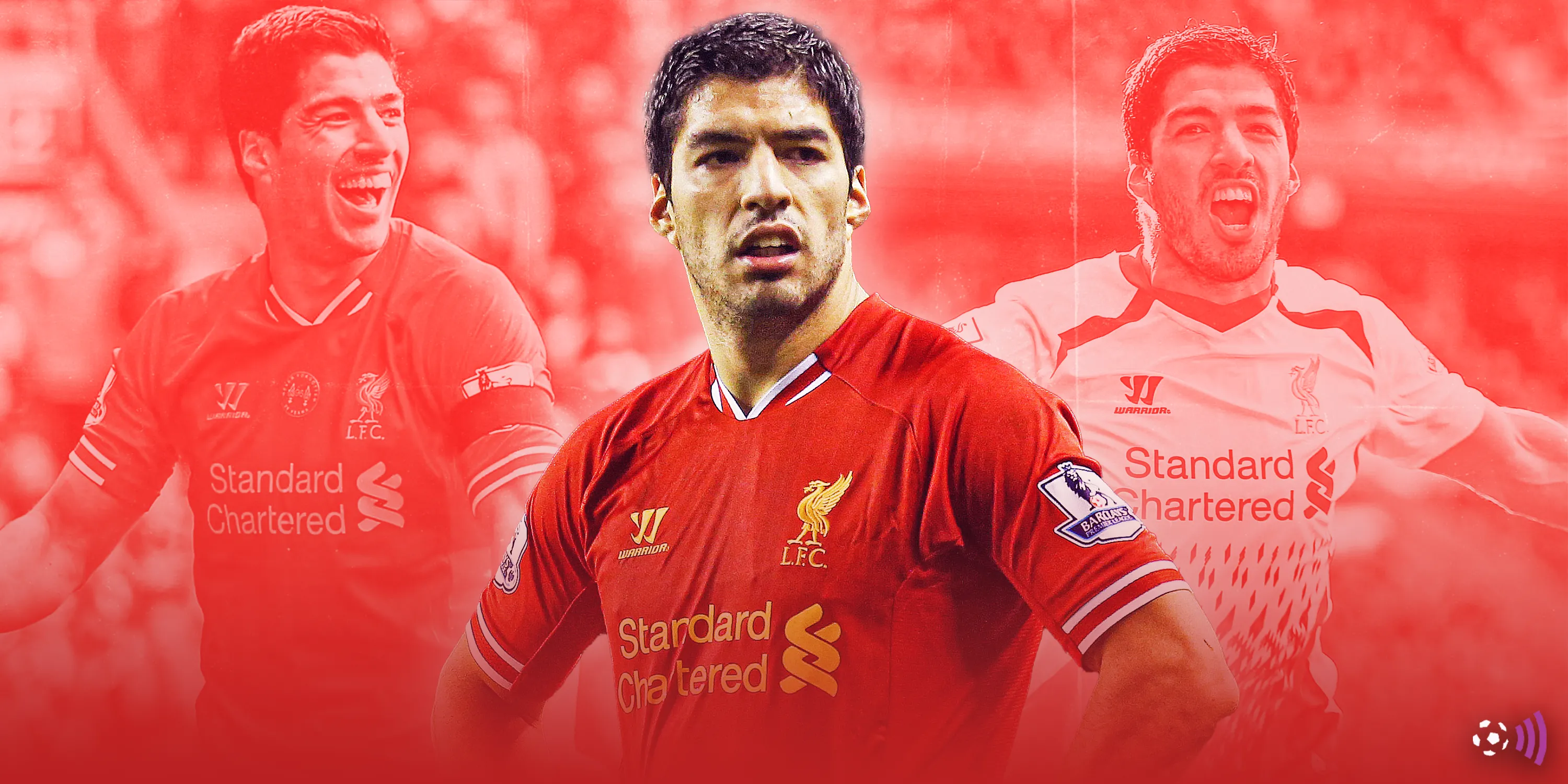 Tiền đạo Luis Suarez trong màu áo Liverpool