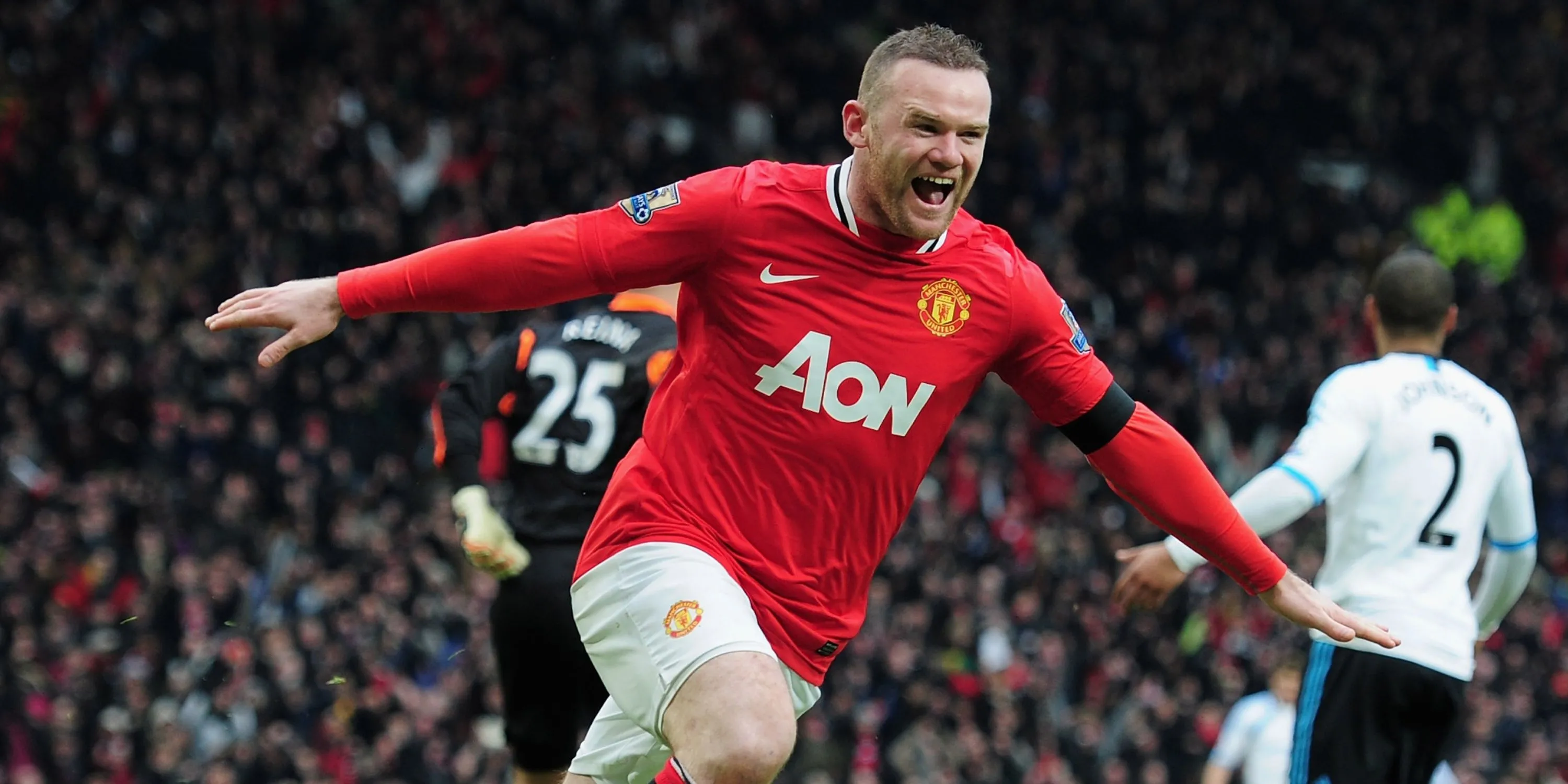 Tiền đạo Wayne Rooney trong màu áo Manchester United