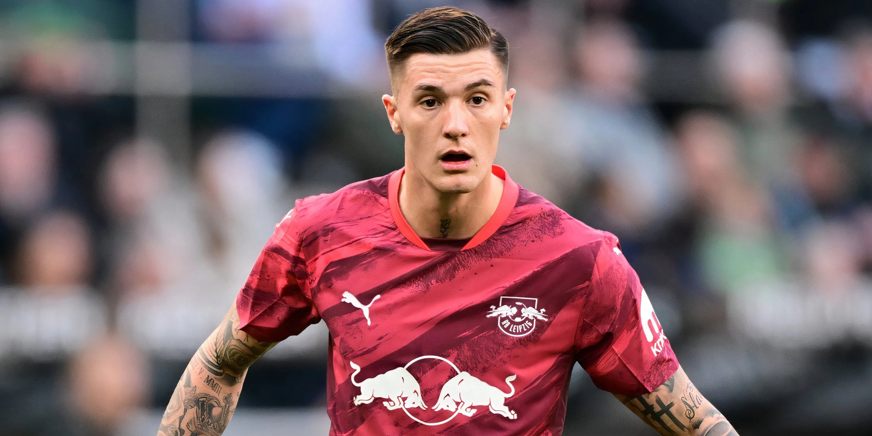 Benjamin Sesko trong màu áo RB Leipzig