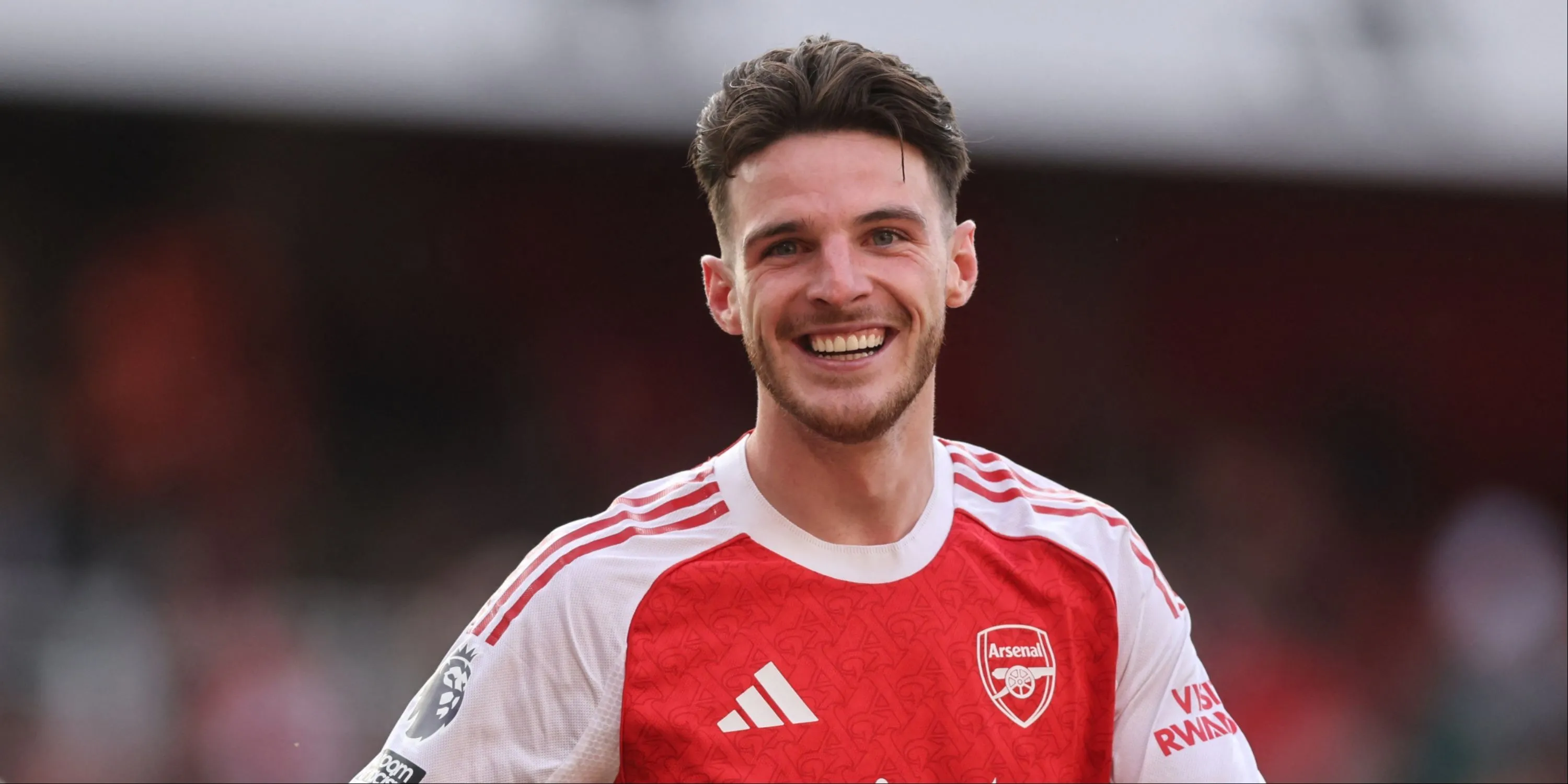 Declan Rice ăn mừng bàn thắng trong màu áo Arsenal