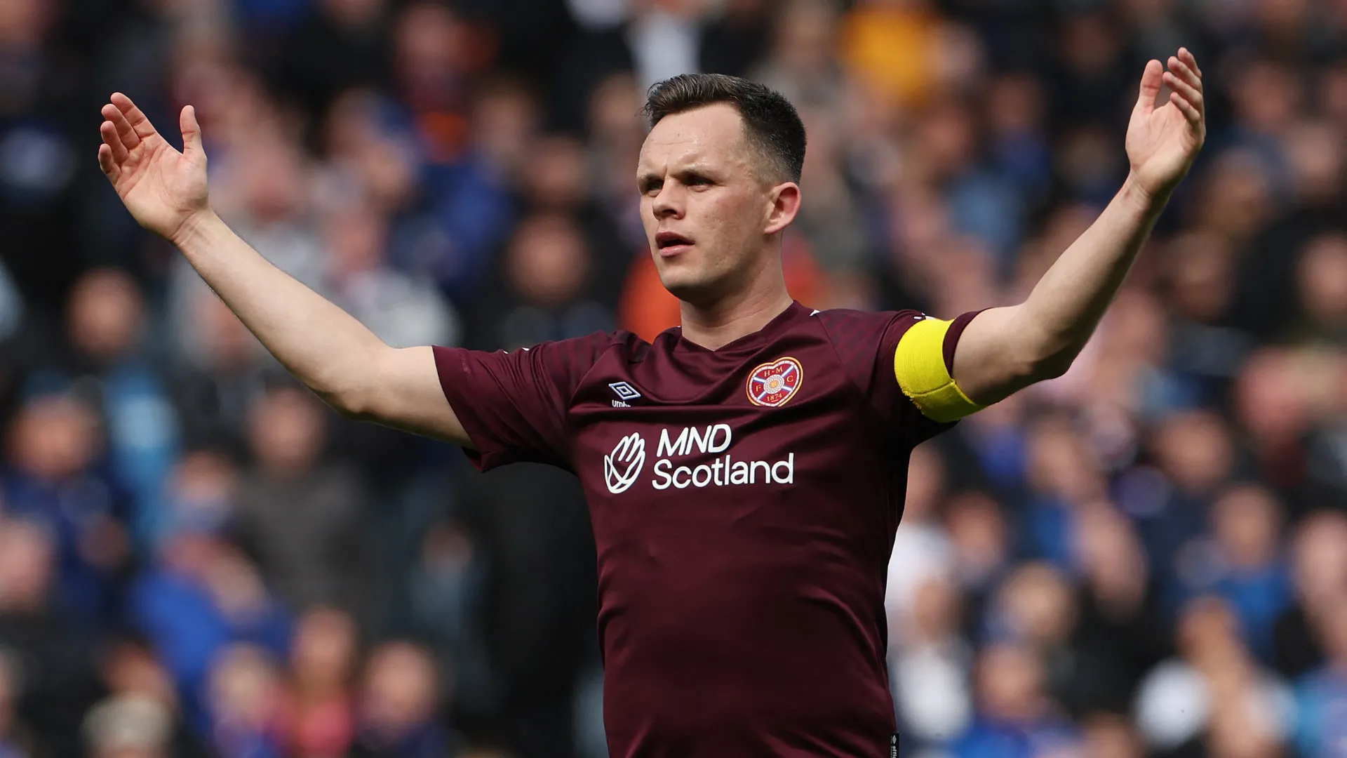 Lawrence Shankland thi đấu cho Hearts tại Cúp Quốc gia Scotland