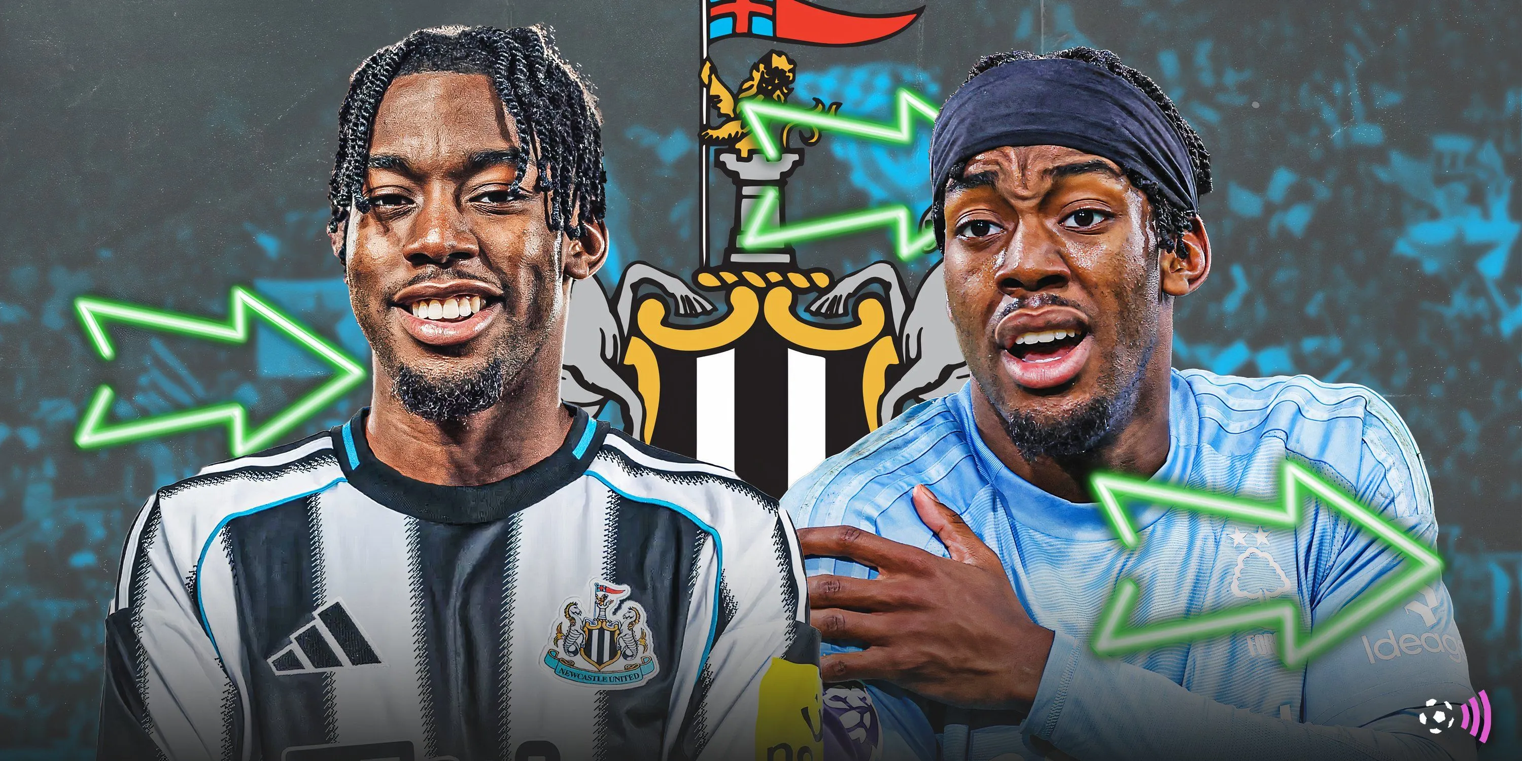 Anthony Elanga trong màu áo giả định của Newcastle United
