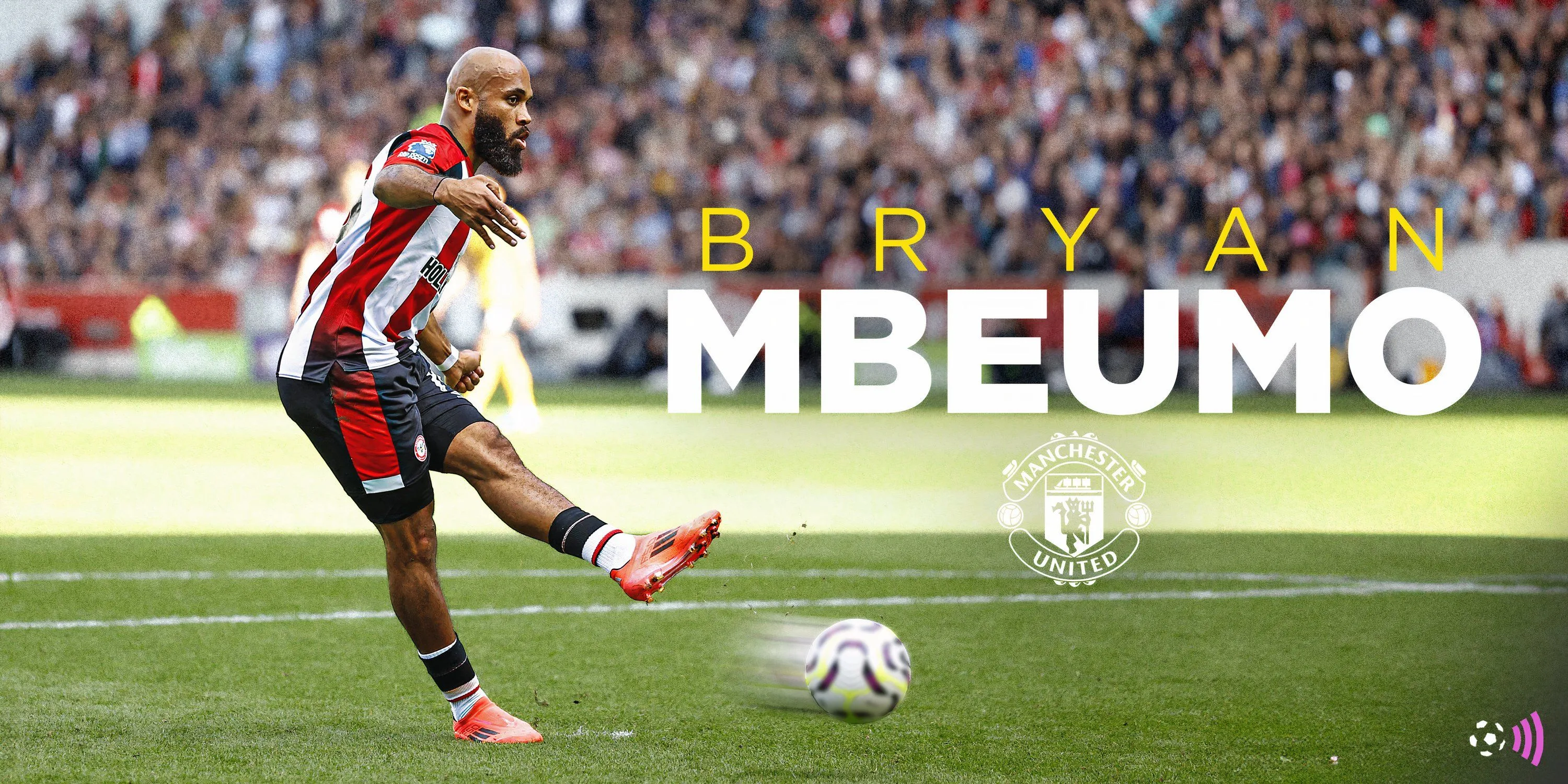Bryan Mbeumo tươi cười trong chiếc áo Manchester United sau khi hoàn tất thương vụ chuyển nhượng bom tấn.