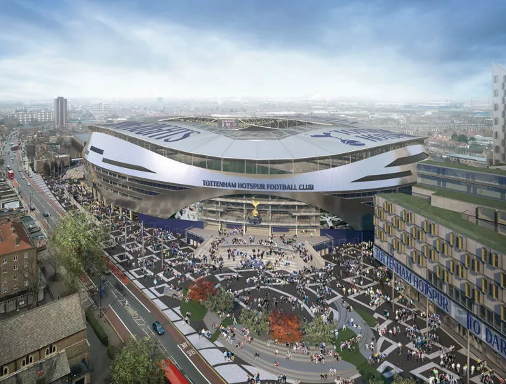 Cận cảnh kiến trúc ngoại thất độc đáo của sân Tottenham Hotspur