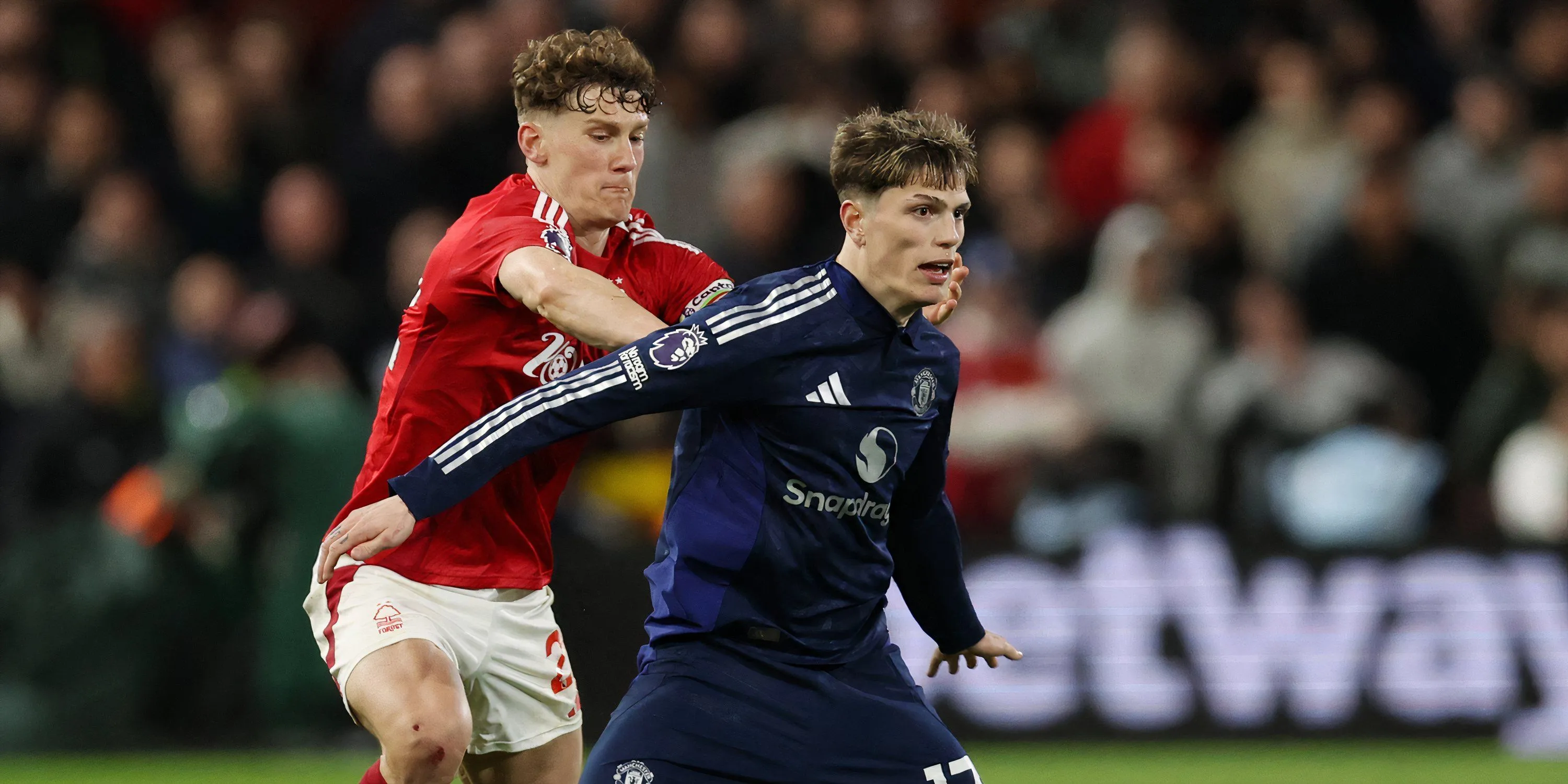 Garnacho thi đấu trong một trận đấu của Manchester United