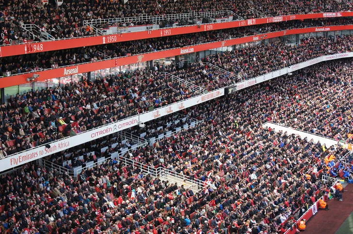 Góc nhìn khán đài tại Emirates Stadium