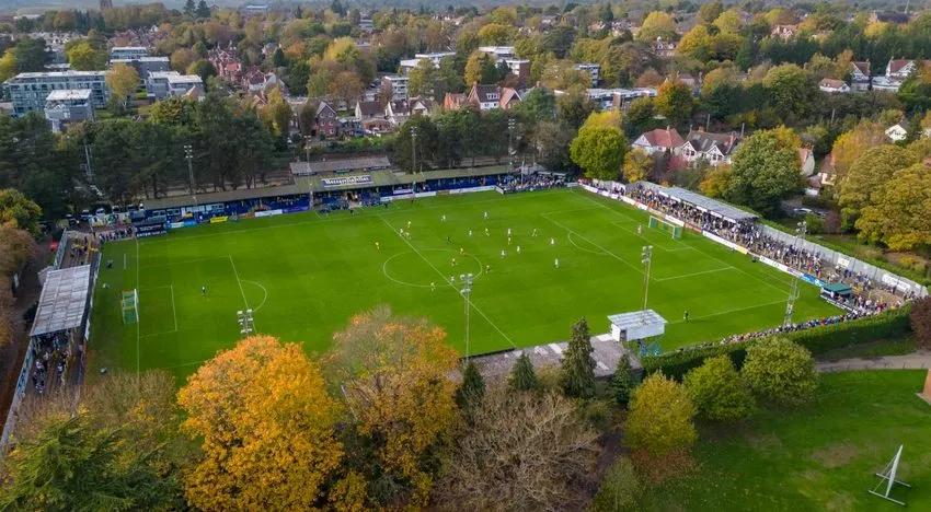Góc nhìn từ trên cao của sân vận động Clarence Park