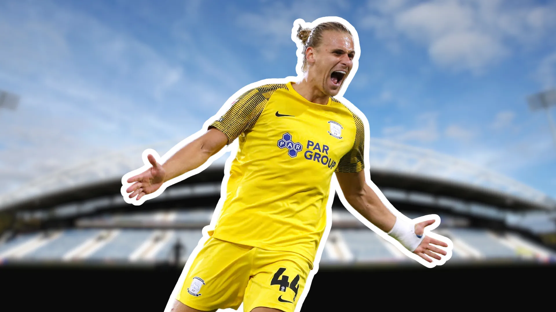 Hình minh họa Brad Potts trong màu áo Huddersfield Town