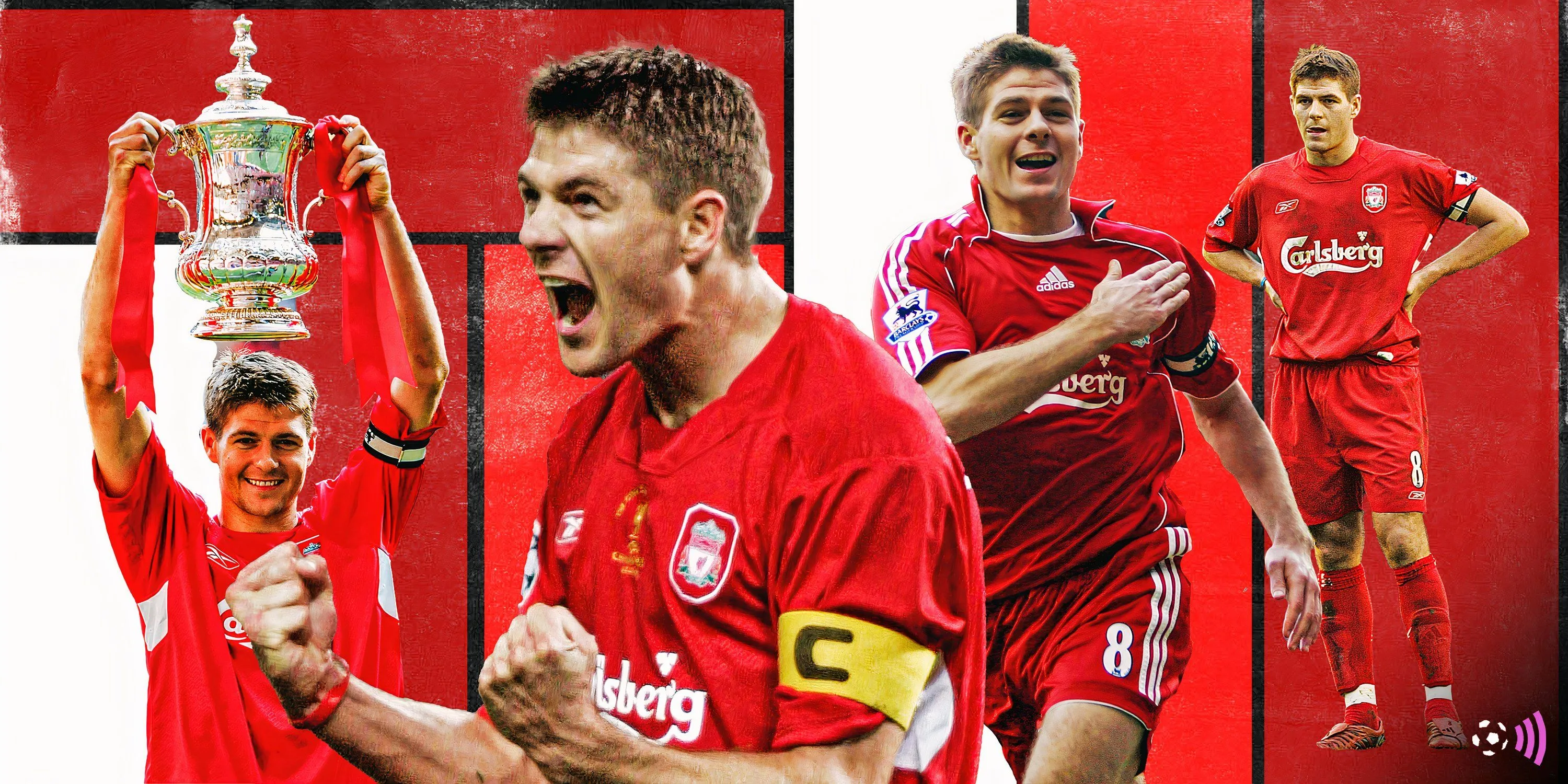 Huyền thoại Steven Gerrard trong màu áo Liverpool, người được Zidane ca ngợi