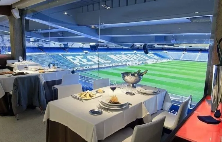 Không gian dịch vụ khách sạn VIP đẳng cấp trong ngày thi đấu tại Santiago Bernabéu