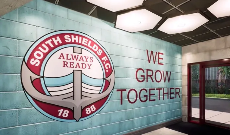 Lối vào sân Mariners Park của câu lạc bộ bóng đá South Shields FC