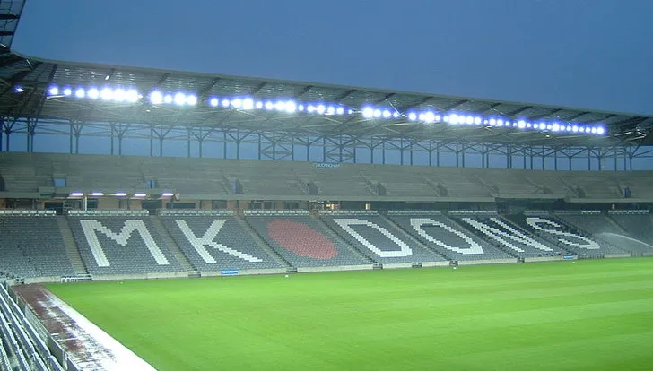 Một góc khán đài sân vận động Stadium MK, sân nhà của MK Dons