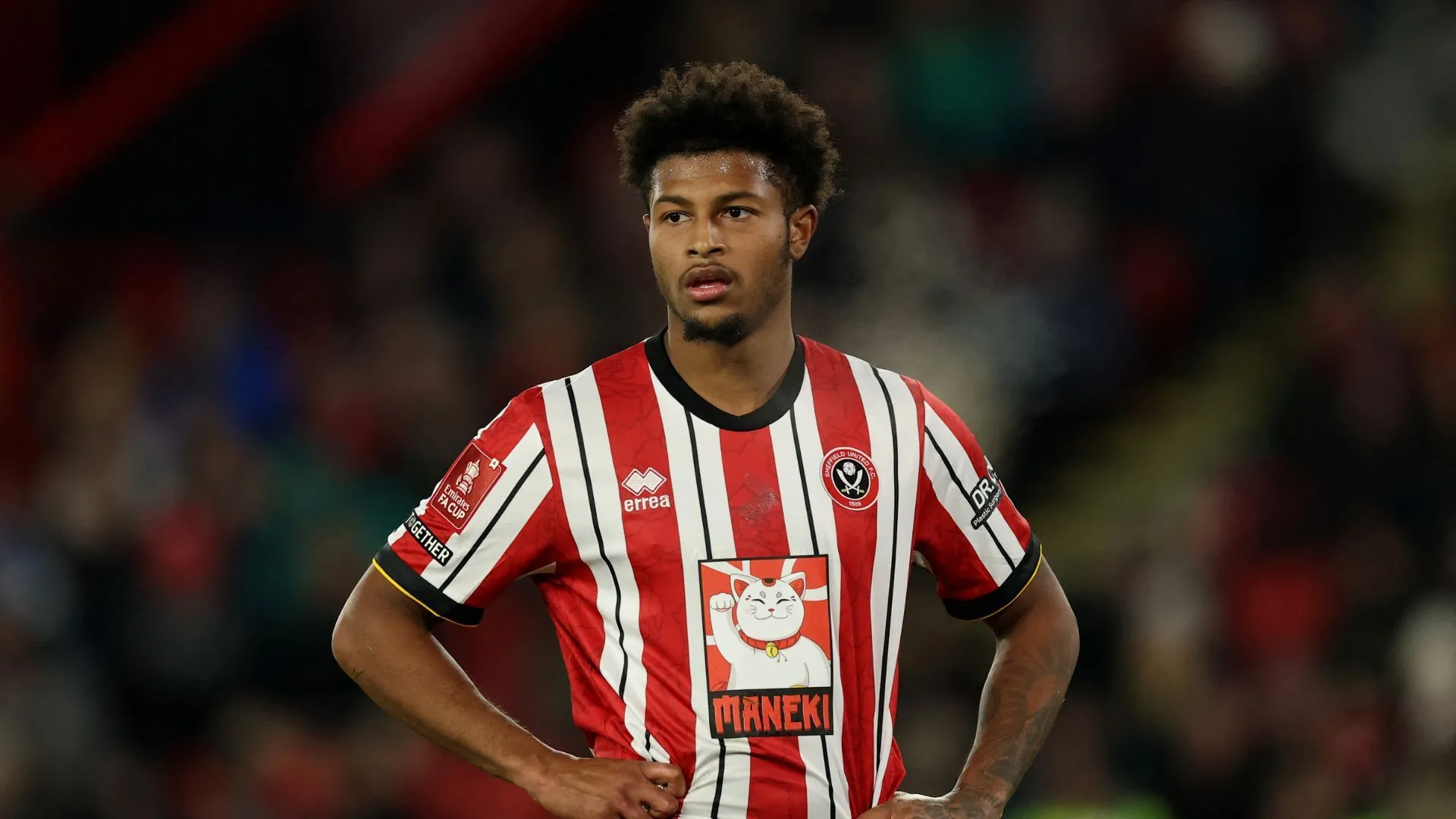 Rhian Brewster trong màu áo Sheffield United trước khi rời đi