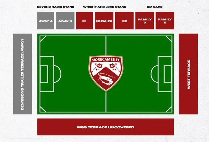 Sơ đồ bố trí các khán đài tại sân Mazuma Mobile Stadium (Globe Arena)