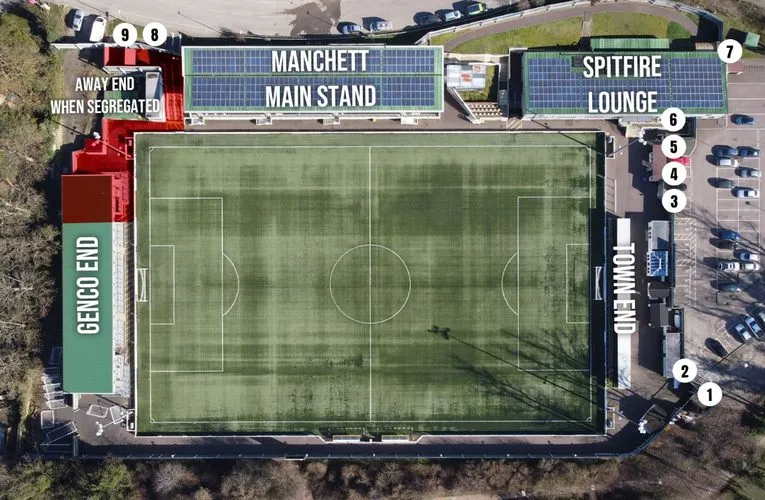 Sơ đồ bố trí chỗ ngồi chi tiết tại sân vận động Gallagher Stadium