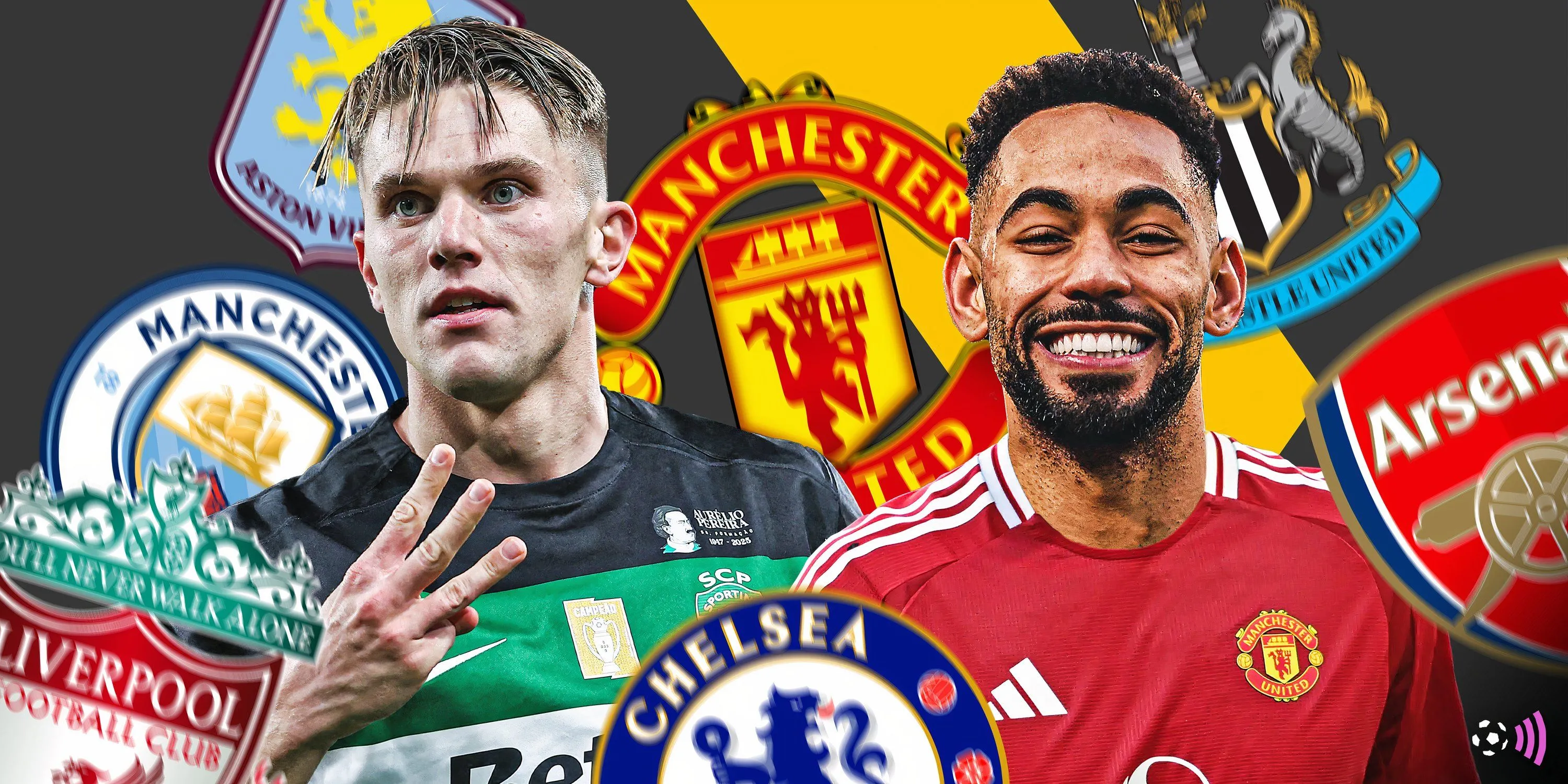 Thị trường chuyển nhượng Premier League 2025 với hình ảnh Viktor Gyokeres và Matheus Cunha