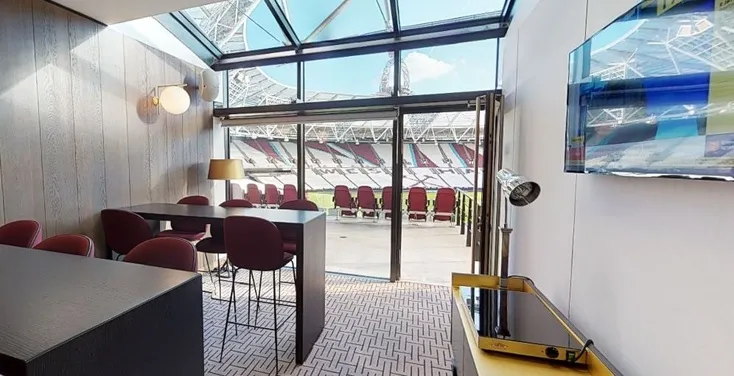 Thiết kế sang trọng của khu vực Hospitality tại London Stadium dành cho khách VIP