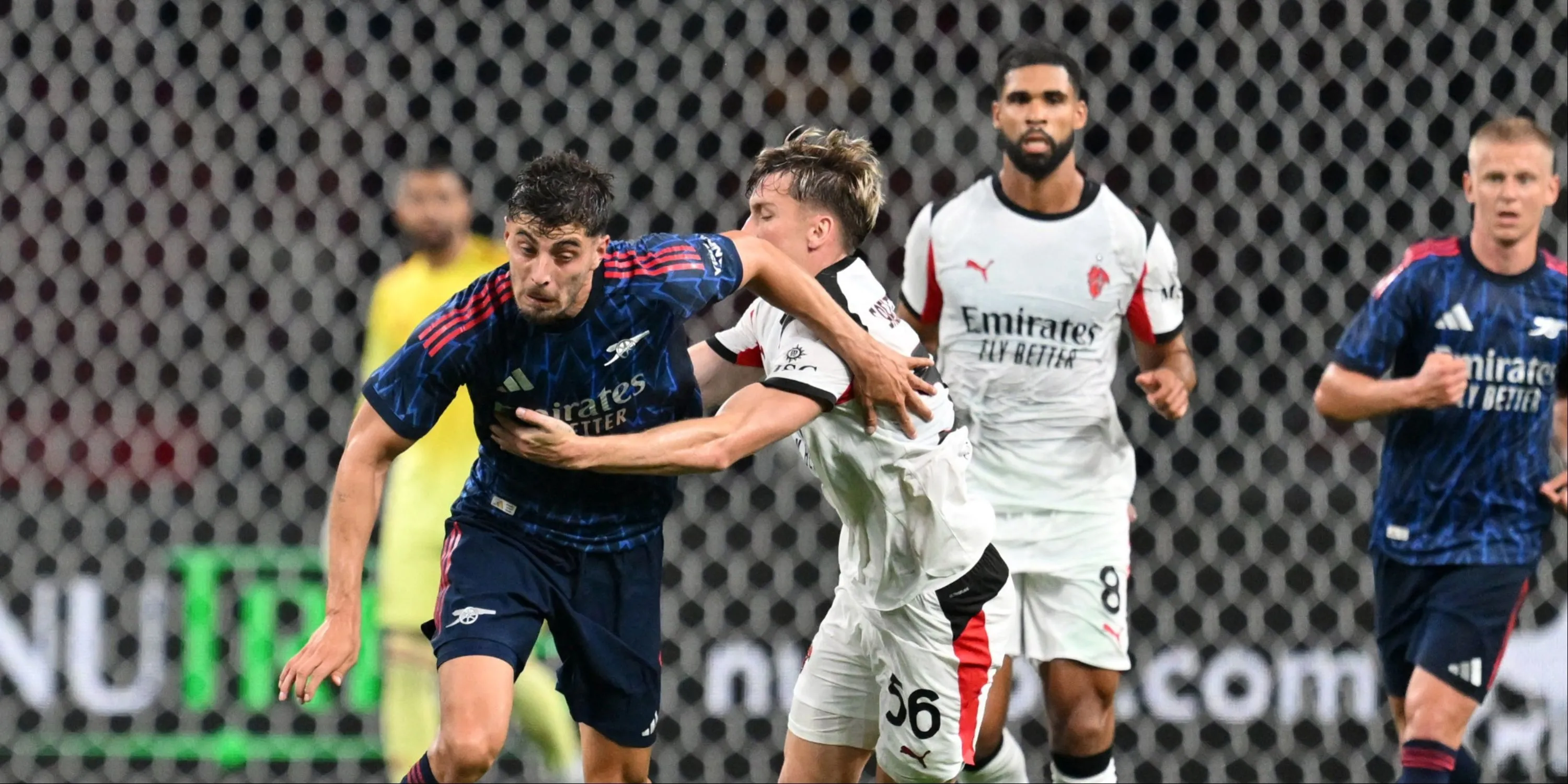 Tiền đạo Kai Havertz của Arsenal, người vừa trở lại sau chấn thương, trong trận đấu giao hữu.
