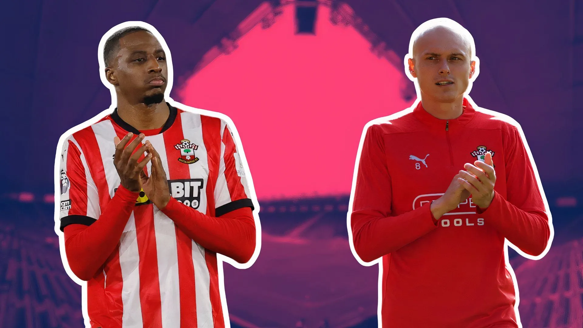 Tiền vệ Joe Aribo và Will Smallbone của Southampton trong bối cảnh đội hình có thể thay đổi