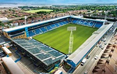Toàn cảnh sân Priestfield từ trên cao, biểu tượng lịch sử của Gillingham FC
