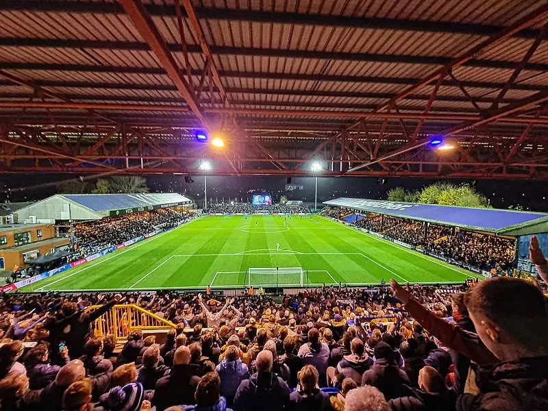 Toàn cảnh sân vận động Edgeley Park, sân nhà của Stockport County