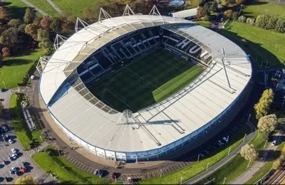 Tổng quan sân vận động MKM từ trên cao, sân nhà của Hull City AFC và Hull FC