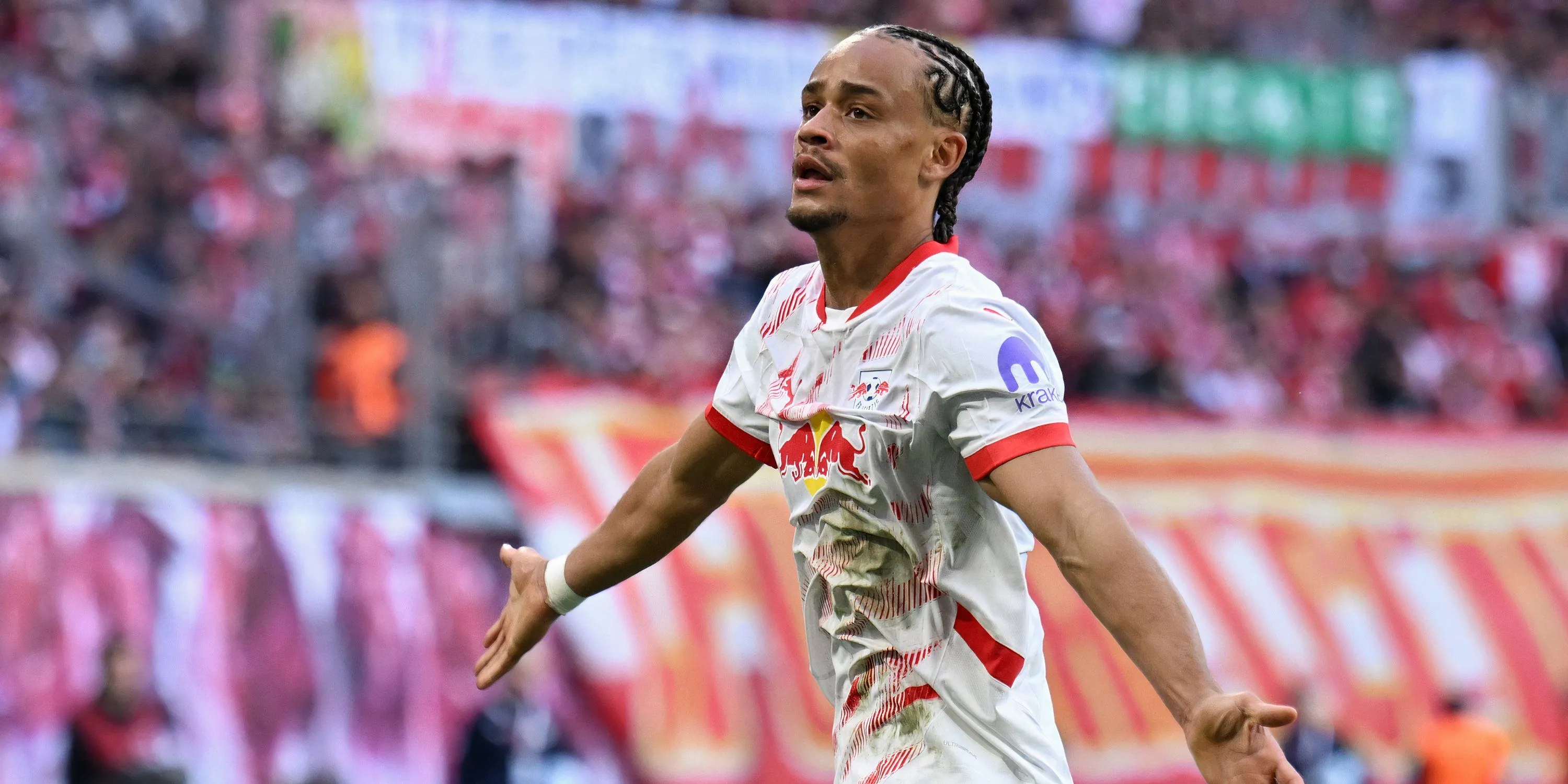 Xavi Simons ăn mừng bàn thắng, mục tiêu chuyển nhượng Chelsea