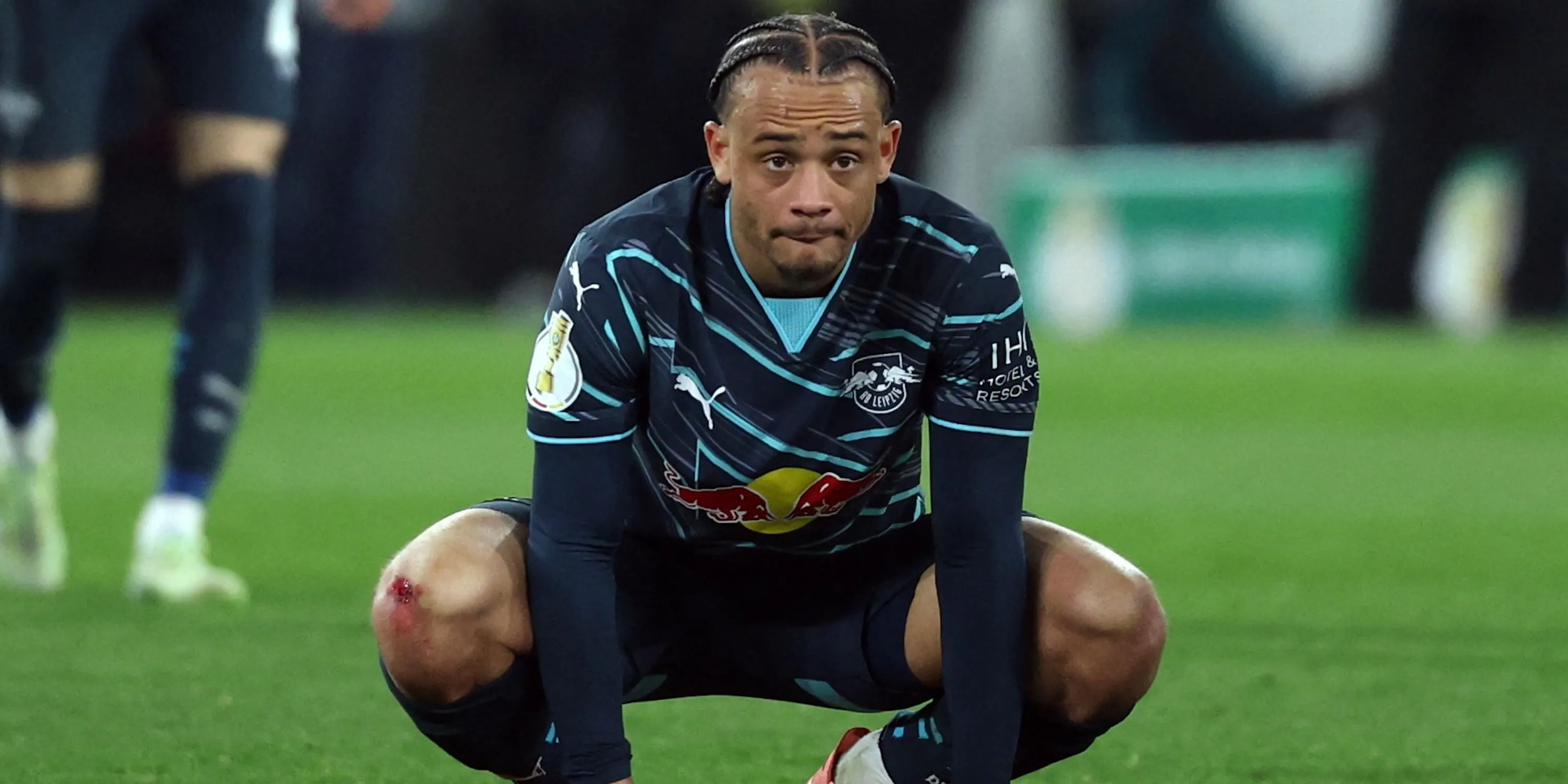 Xavi Simons trong màu áo RB Leipzig sau trận đấu