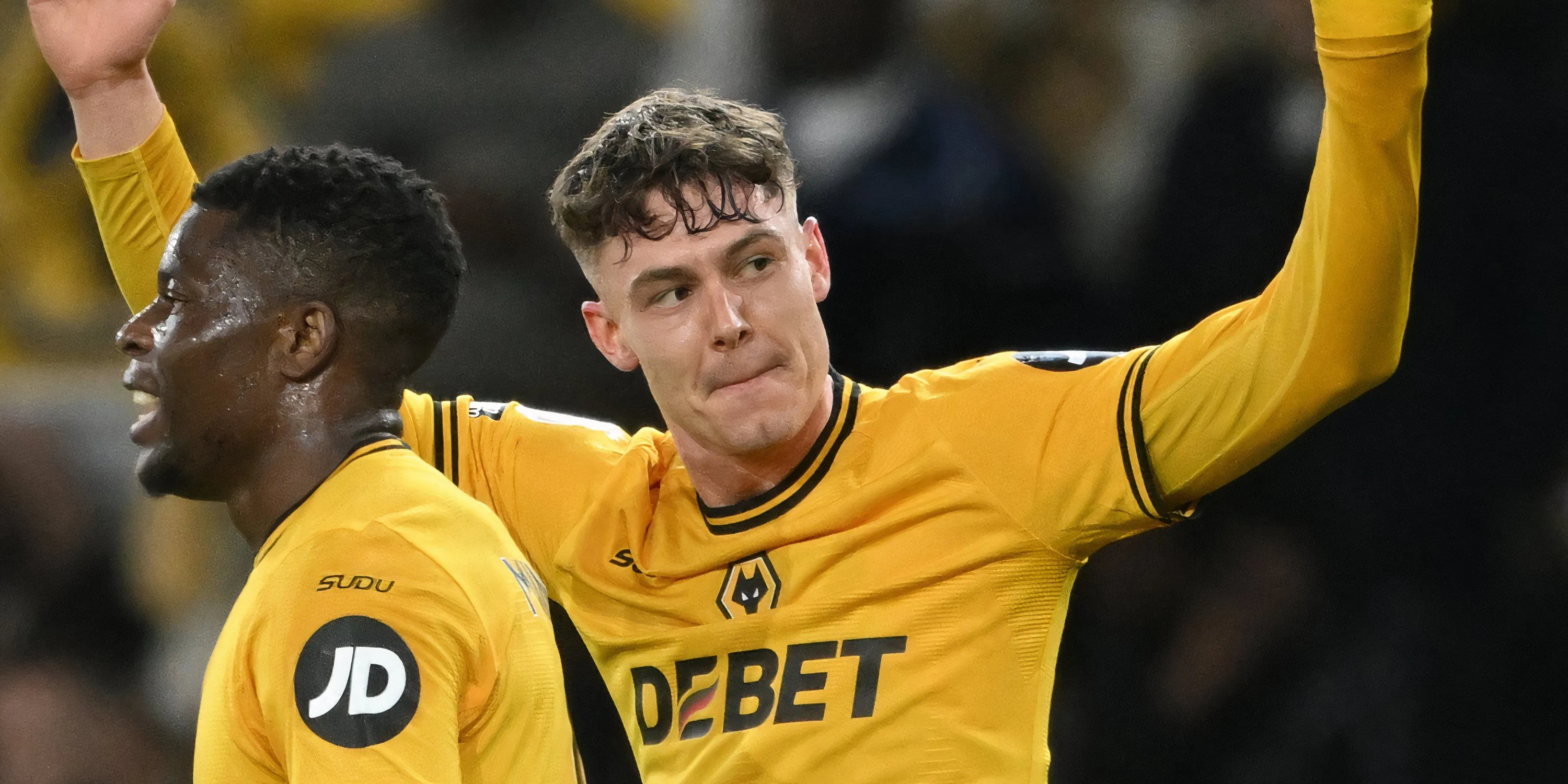 Jørgen Strand Larsen trong màu áo Wolves ở Premier League, tiền đạo đang được Newcastle nhắm đến