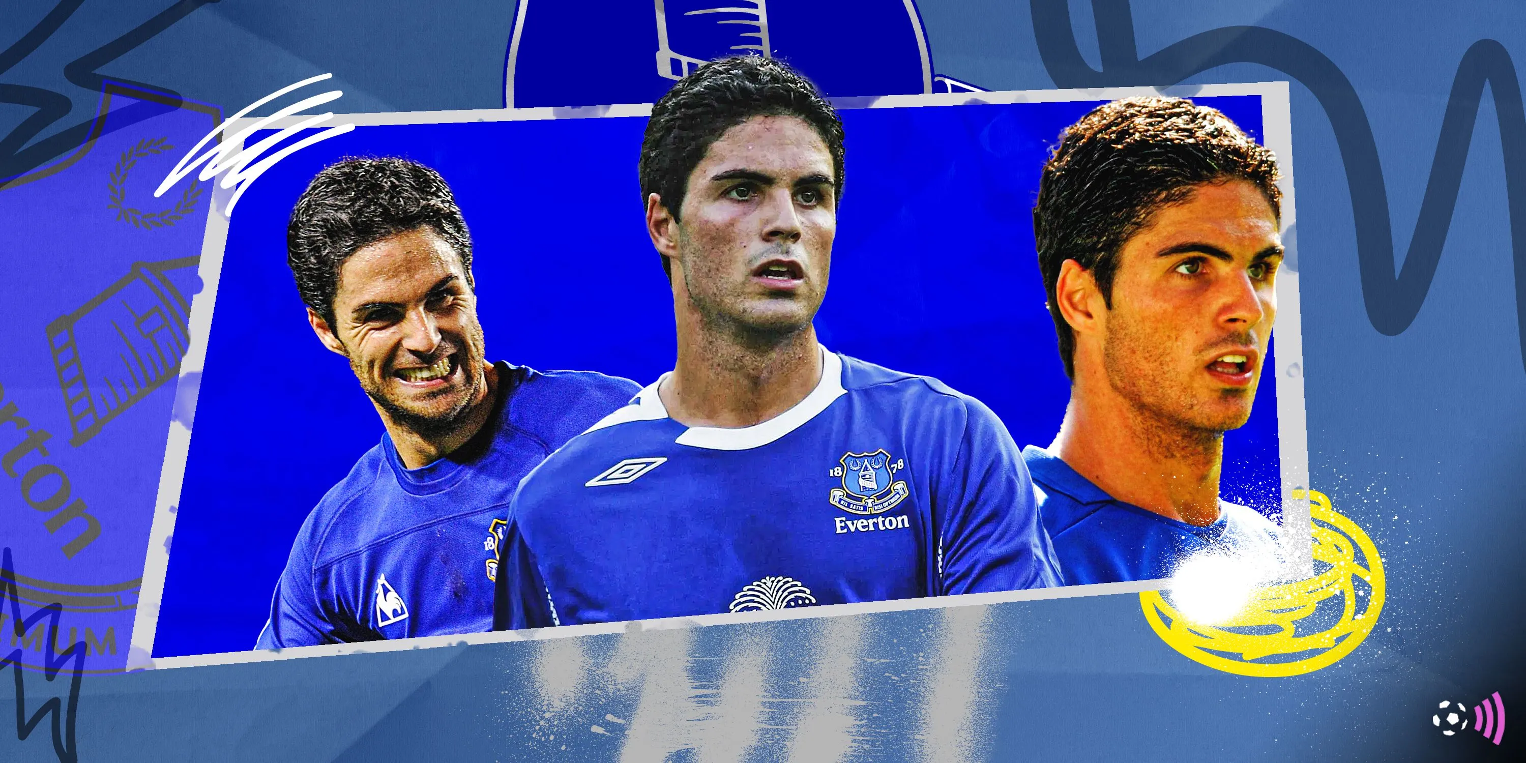 Mikel Arteta trong màu áo Everton dưới thời David Moyes