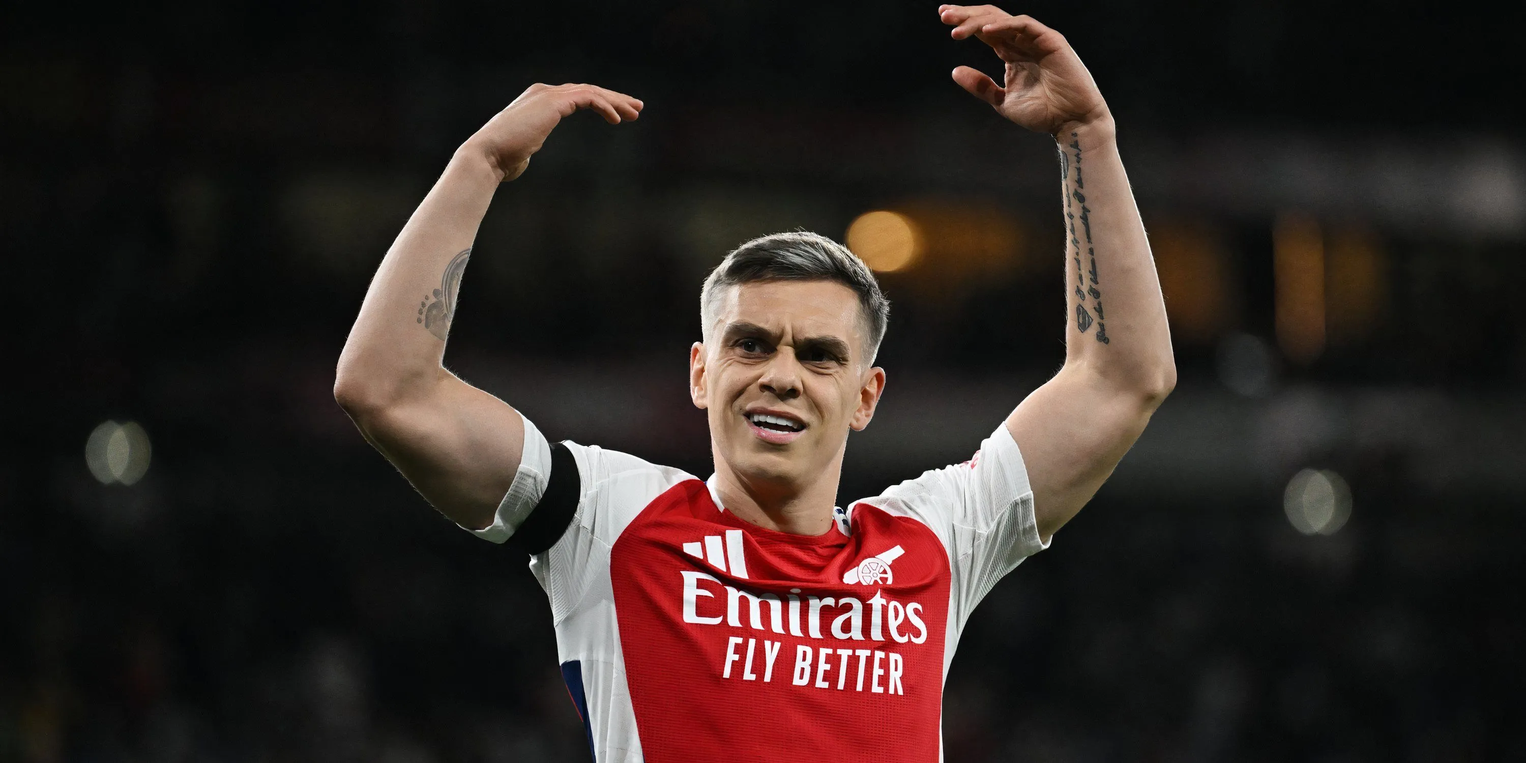 Tiền đạo Leandro Trossard của Arsenal, mục tiêu chuyển nhượng Aston Villa.
