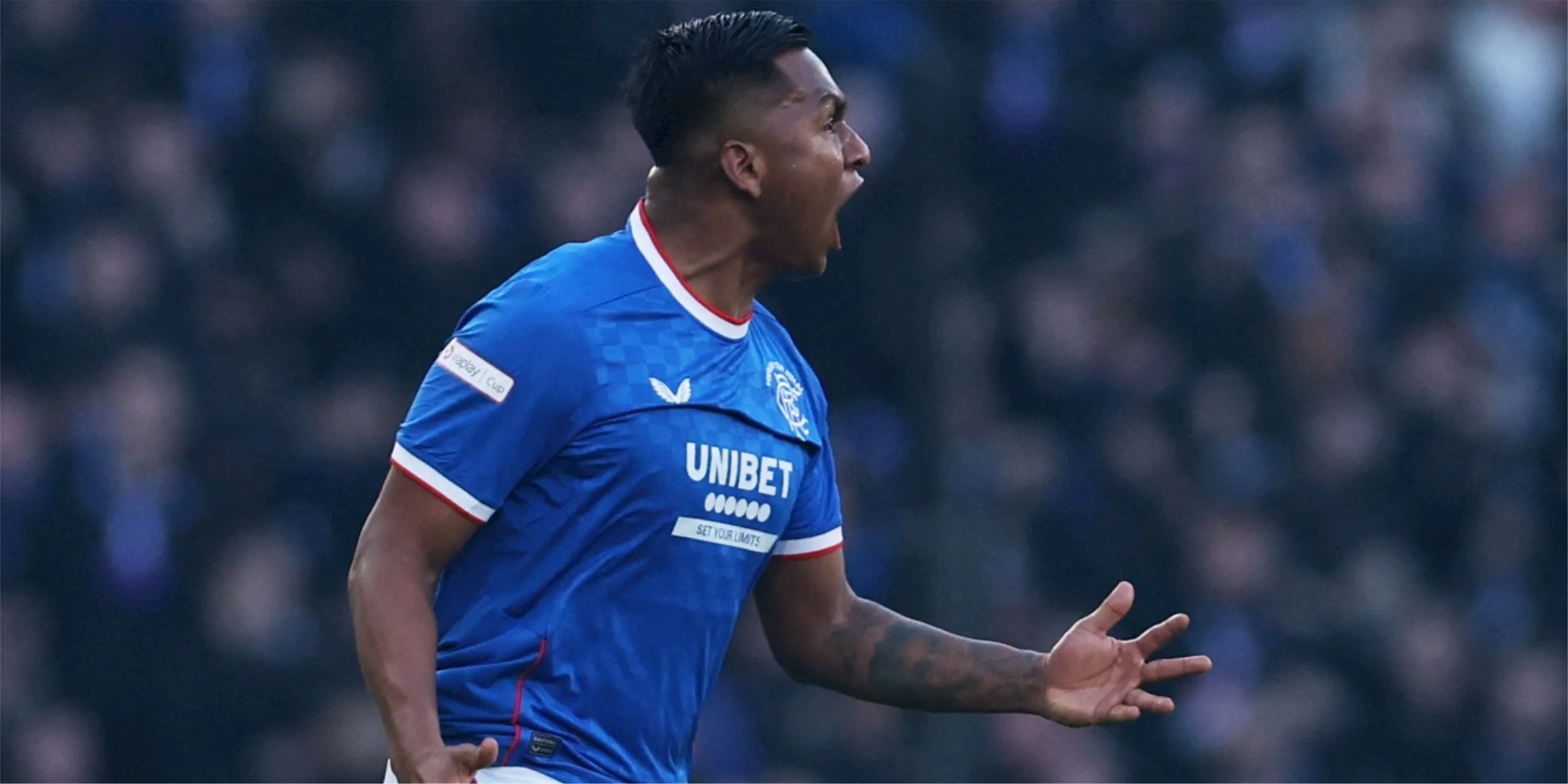 Alfredo Morelos trong màu áo Rangers, cầu thủ từng được định giá hàng triệu bảng