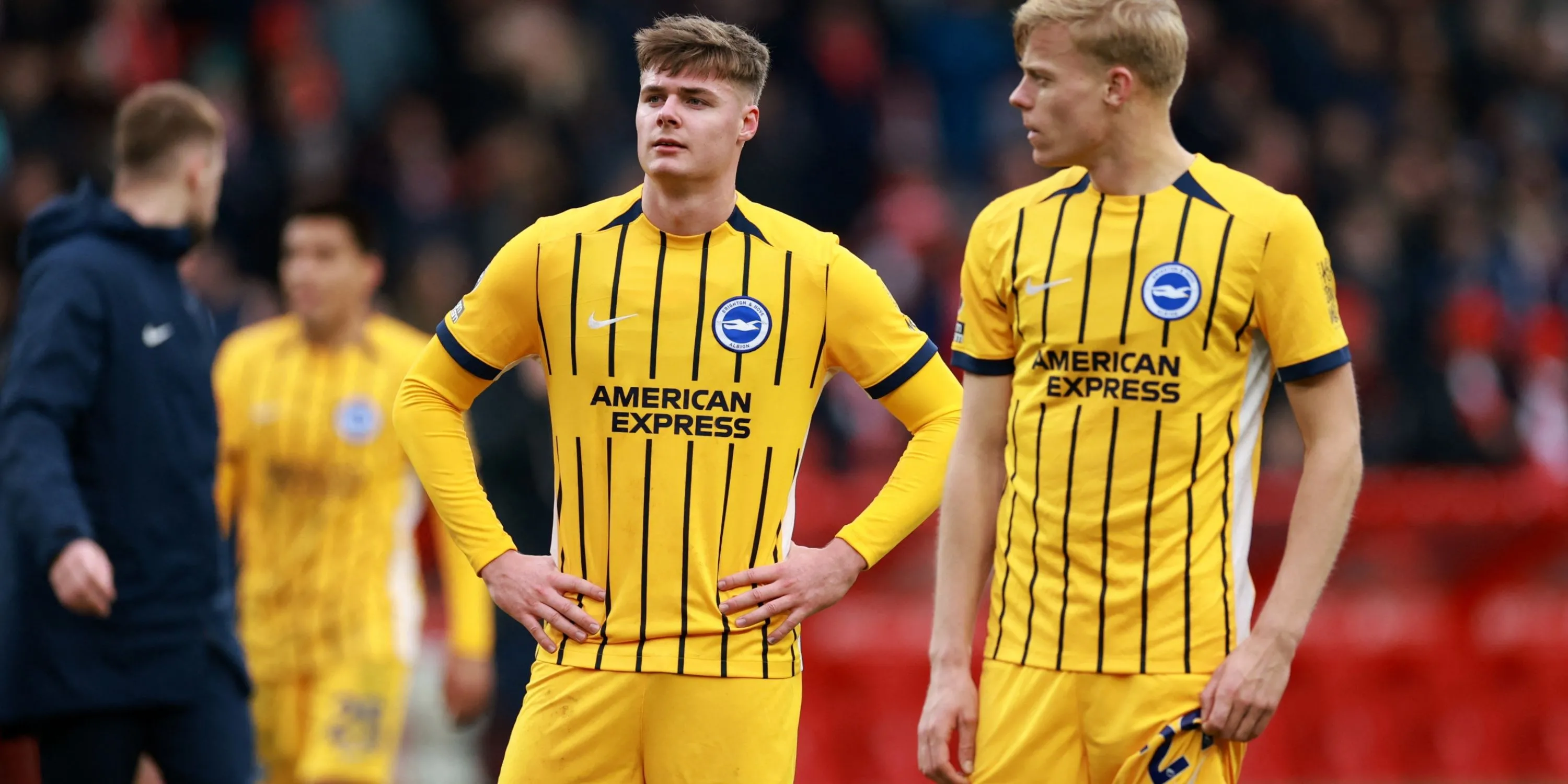 Tiền đạo Evan Ferguson trong màu áo Brighton &amp; Hove Albion.