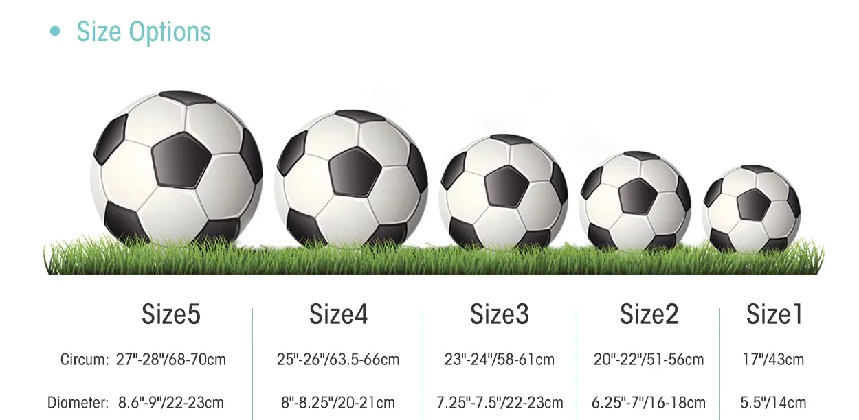 Các size bóng phục vụ mục đích khác nhau: bóng số 3-5 phân theo lứa tuổi và loại hình